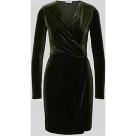 Knielange jurk met V-hals, model 'MADENA