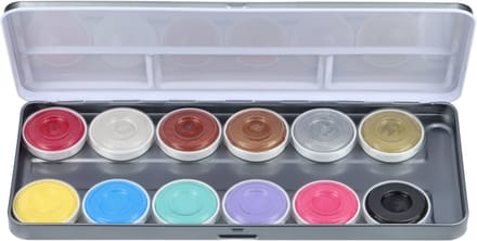 Superstar Waterschmink Palet - Schimmer en Pastel - 12 kleuren