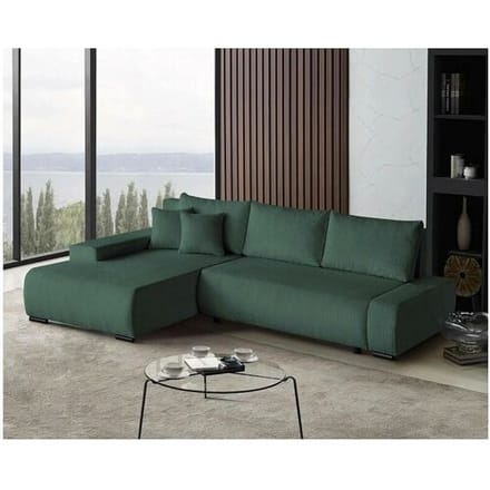BeautySofa24 HOEKBANK Draco L Groen