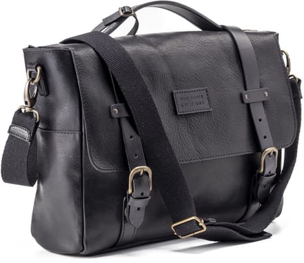Leather Messenger Black