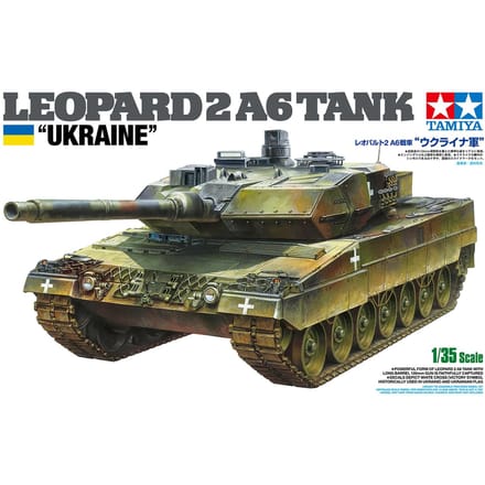 Tamiya Modelbouwpakket Militaire voertuigen - 25207 Leopard 2A6 Tank - Ukraine Plastic - 1:35 - Modelbouw
