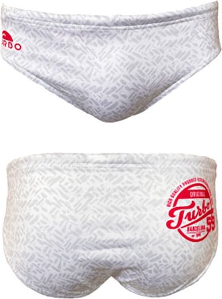 Turbo Plain Zwemslip Wit 3XL Man