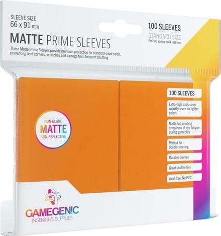 Gamegenic - Prime Sleeves Matte Orange 100x