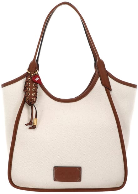 DKNY schoudertas Mari Tote Bag Natural / Saddle beige