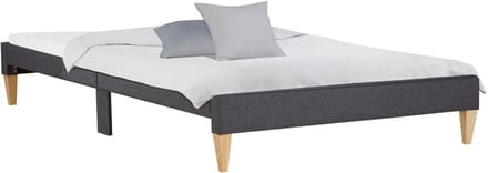 Homestyle4u Eenpersoonsbed - 90x200cm - Gestoffeerd bed - Grijs