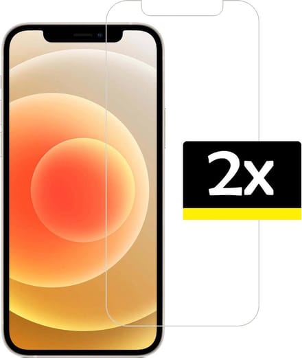 Screenprotector - Geschikt voor Apple iPhone 12 - 2 Stuks - Extra Sterk - Beschermglas - Gehard Glas - Tempered Glass - Screen Protector