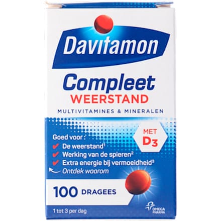 Davitamon Compleet Weerstand - Multivitaminen - vitaminen en mineralen - 100 kleine dagrees