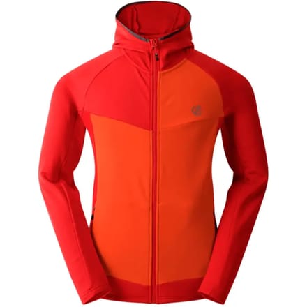 Fleece Heren Hooded Zipperjack Voor Skiën Assimilate Core Stretch