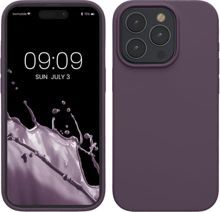 kwmobile Case voor iPhone 15 Pro Max - Slank TPU-Hoesje met Zachte Afwerking - In Bleke iris