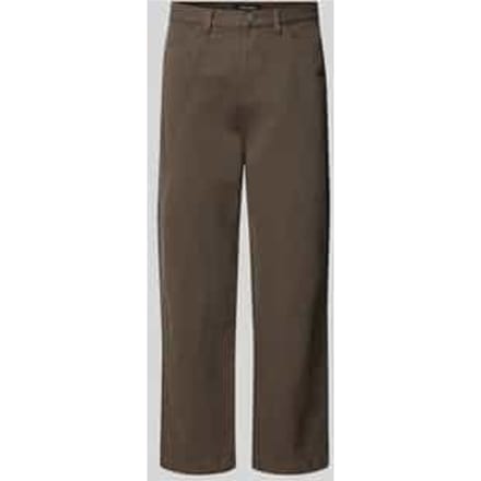 Wide leg jeans met labelstitching, model 'WACO'