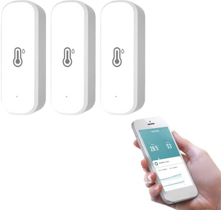 Hygrometer Thermometer Sensor - Temperatuur Vochtigheid Detector - Slimme Huis Monitoring - App Data Export