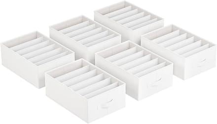 Opvouwbare kledingorganizer set van 6 - Wolkenwit