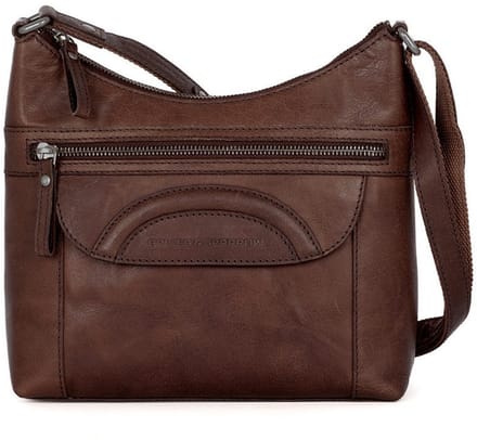 Leren Crossbodytas - Elien - Donkerbruin