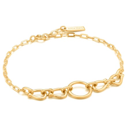 Ania Haie Chain Reaction AH B021.04G Dames Armband 18,5 cm