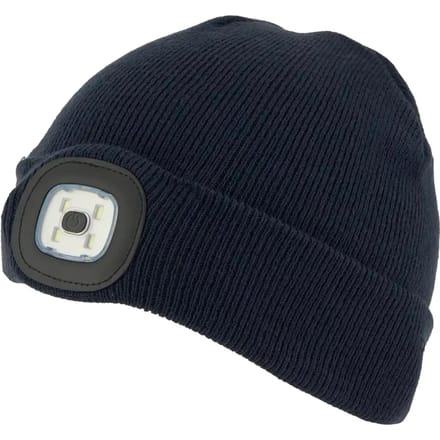 Unisex beanie muts met oplaadbare lamp