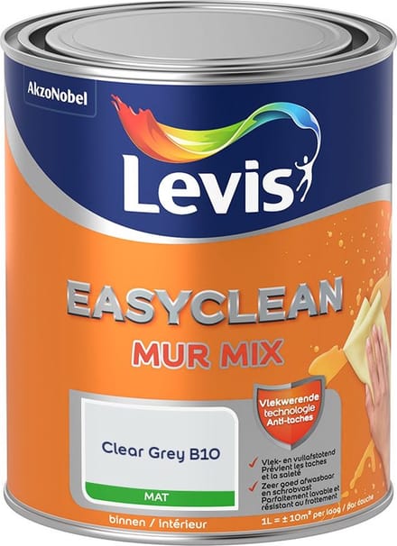 Levis - Easyclean Mur Mat Mix - Clear Grey B10 - Mengverf - 1 L