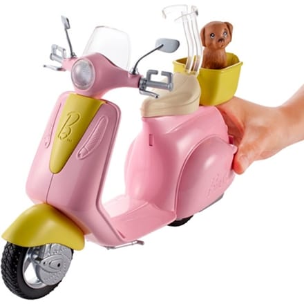 Barbie Mo-Ped Scooter met Pop & Hond
