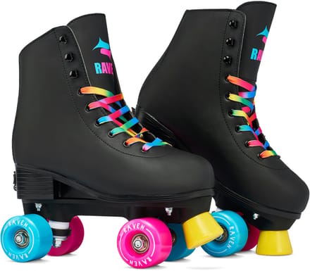 RAVEN IRIS zwarte verstelbare skates maat 31-34