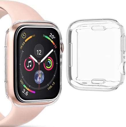 Hoesje + Screenprotector geschikt voor Apple Watch 7 45 mm - 360 Volledige Bescherming