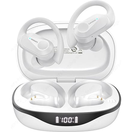 Lenovo LP75 Bluetooth 5.3 Gaming Oordopjes Ruisonderdrukking Lange standby Oordopjes met Microfoon wit
