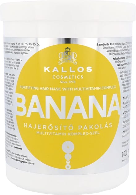 Voedend Haarmasker Kallos Cosmetics Banana 1 L