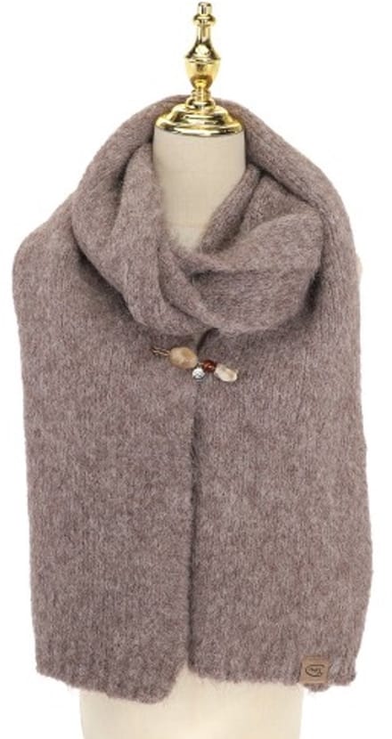 Sjaal - Arosa - Donker Taupe - 205 cm x 40 cm