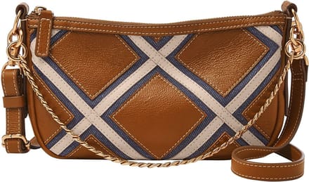 FOSSIL schoudertas Jolie Shoulderbag Brown Patchwork Lichtbruin