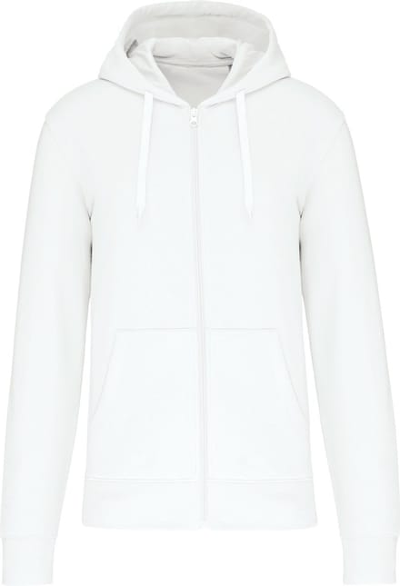 Kariban Ecologische herensweater met capuchon en ritssluiting K4030 - White - S