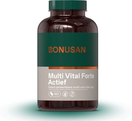 BONUSAN Multi Vital Forte Actief – 180 Capsules – Multivitamine – Voor Dagelijks Gebruik