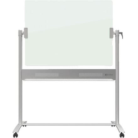 Glasbord Nobo Diamond, verrijdbaar, magnetisch, werkoppervlak 1200 x 900 mm