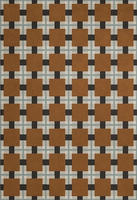 Layered Evelina Kroon Wool Berry Rain Vloerkleed - 200 x 300 cm - Blauw,Rood - Rectangular - Wol - Eetkamer, Woonkamer, Slaapkamer - Geometrisch - Retro, Modern