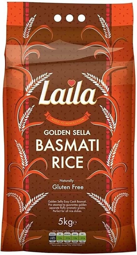 LAILA GOLDEN SELLA BASMATI RIJST 5KG