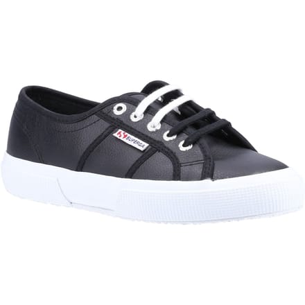 Superga 2750 Leer Heren Zwart/Wit Trainers