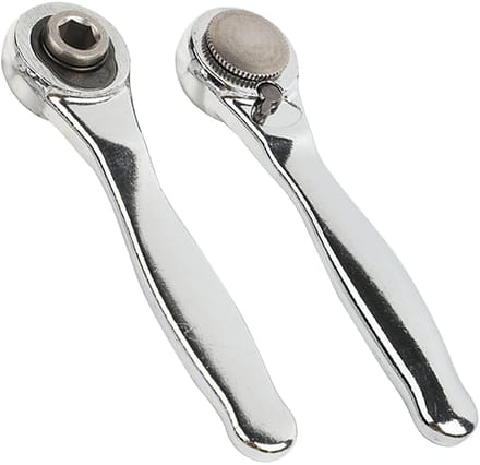 Dailygoods- Ratelschroevendraaier 1/4 inch - 72-tanden - Mini - Dopsleutel - Aluminiumlegering - Ergonomische handgreep - Compact formaat (9,5 × 2 cm)