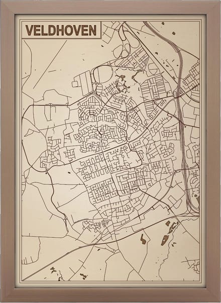 Decoratief Beeld - Houten Van Veldhoven - Hout - Bekroned - Bruin - 21 X 30 Cm
