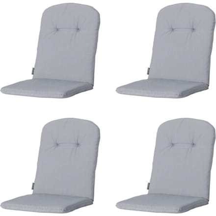 Madison - Kuipstoelkussen Hoge Rug Panama light grey - Ca. 96x45 cm - Set van 4