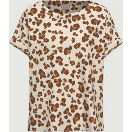 t-shirt met witte wol print
