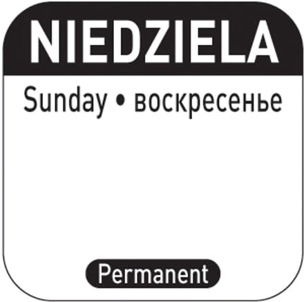 Hendi - Voedselveiligheidstickers - Herbruikbaar - 1000 stuks - Eenmaal per week