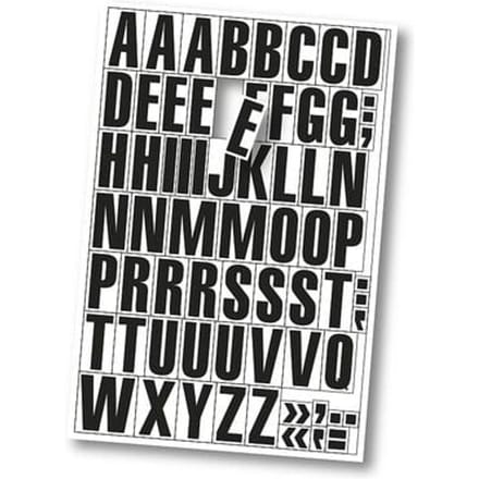 Magneetletters, voor metalen oppervlakken, A4, wit