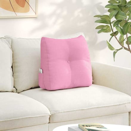 vidaXL - Rugkussen - Roze - 45 - x - 24 - x - 50 - cm - Stof