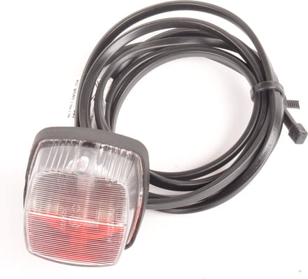 Aspock squarepoint breedtelamp rood/wit - 2 meter DC kabel 2x0,75 mm²