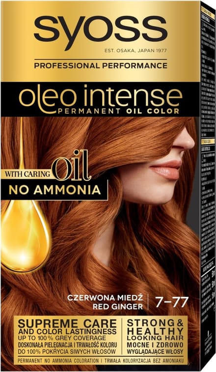 SYOSS Oleo Intense permanente haarkleuring met oliën 7-77 Rood Koper