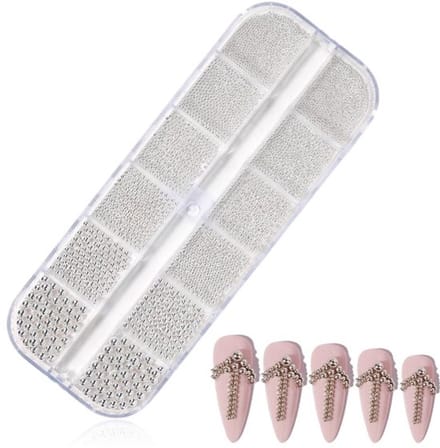 Dailygoods- Nail Art Parels - 1 Doos met Verschillende Maten