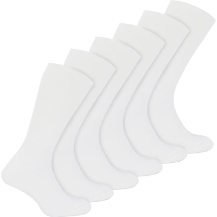 Sock Snob - 6 Paar Multipack Jongens Bamboe Sport Sokken | Crew Kinderen Sokken - Wit