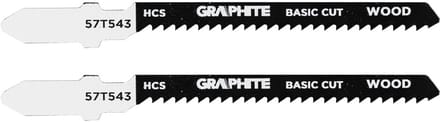 Graphite - Decoupeerzaagblad - 12 TPI - HCS - T-Handvat - 2 Stuks