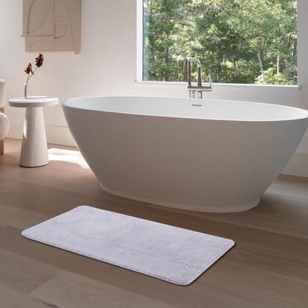 Badmat microvezel 50x80 cm grijs – super absorberend & sneldrogend – antislip TPR onderzijde – machinewasbaar