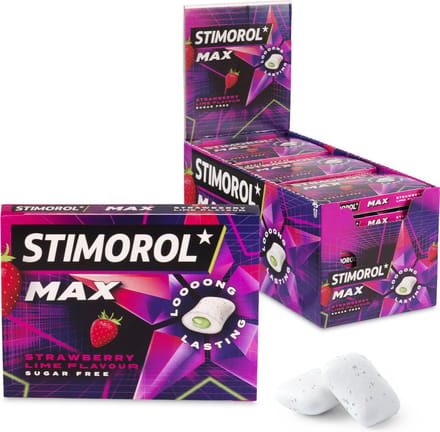Stimorol Max Strawberry - Kauwgom - Suikervrij - 1x21stuks