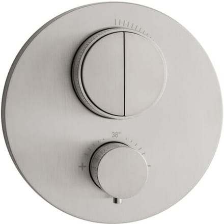 Herzbach DEEP iX concealed thermostat round for 2 consumers, 17.803050.1.09