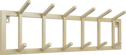 LOFT42 Kapstok Jaimy Single - Beige – Metaal – 6 dubbele haken - 80x24x12