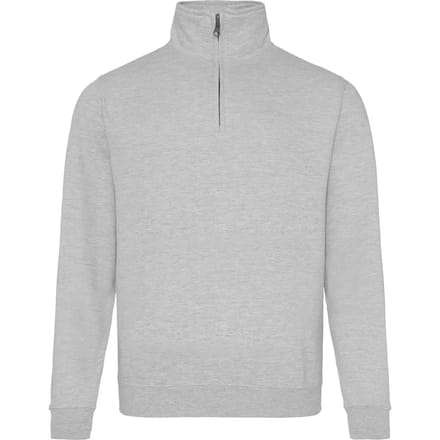 Just Hoods - 1/4 Zip Sweater - Heather Grey maat M